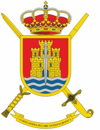Coat of arms (crest) of the Headquarters Brigade Guzmán el Bueno X, Spanish Army