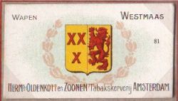 Wapen van Westmaas/Arms (crest) of WestmaasHet wapen in de Oldenkott albums +/- 1910