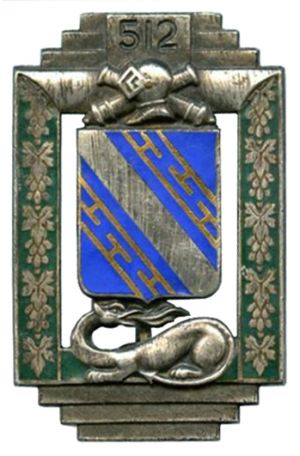 Coat of arms (crest) of the 512th Tank Regiment, French Army