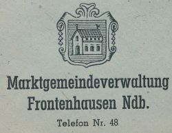 Wappen von Frontenhausen/Arms of Frontenhausen
