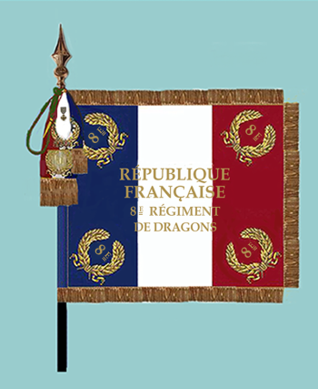 Coat of arms (crest) of 8th Dragoons Regiment, French Army