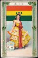 Arms, Flags and Folk Costume trade card Bolivia