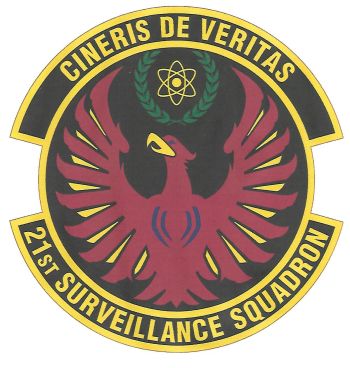 Coat of arms (crest) of the 21st Surveillance Squadron, US Air Force