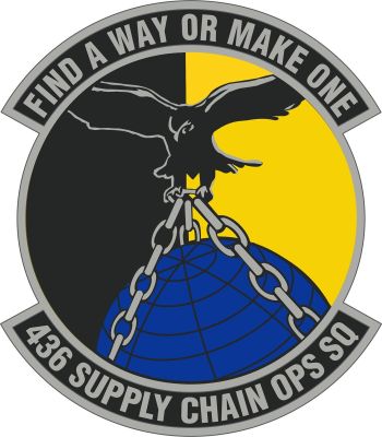 Coat of arms (crest) of the 436th Supply Chain Operations Squadron, US Air Force