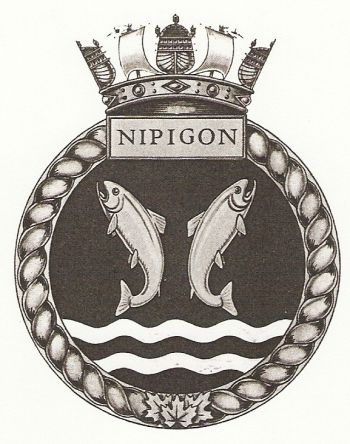 Coat of arms (crest) of the HMCS Nipigon, Royal Canadian Navy