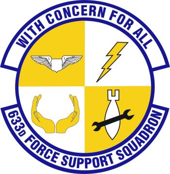Coat of arms (crest) of the 633rd Force Support Squadron, US Air Force