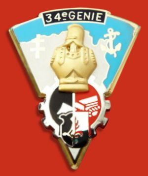 Coat of arms (crest) of the 34th Engineer Regiment, French Army