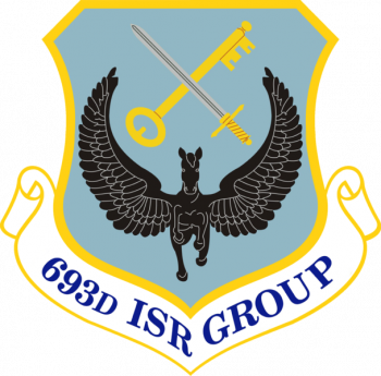 Coat of arms (crest) of the 693rd Intelligence, Surveillance and Reconnaissance Group, US Air Force