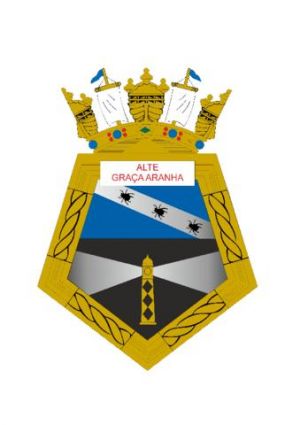 Coat of arms (crest) of the Hydro-oceanographic and Lighthouse Ship Almirante Graça Aranha, Brazilian Navy