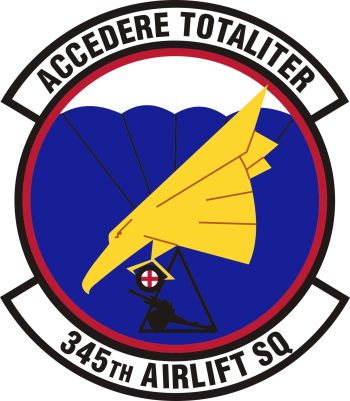 Coat of arms (crest) of the 345th Airlift Squadron, US Air Force