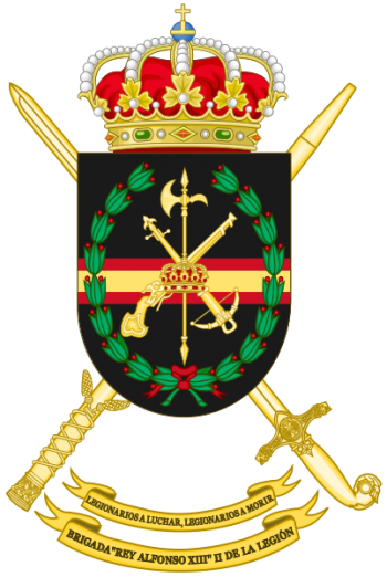 Coat of arms (crest) of the Brigade King Alfonso XIII II of the Legion, Spanish Army