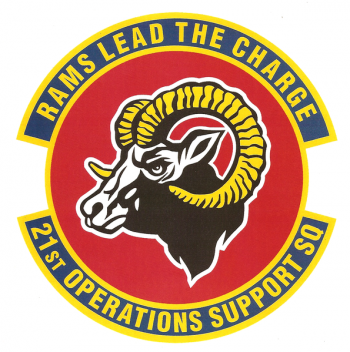 Coat of arms (crest) of the 21st Operations Support Squadron, US Air Force