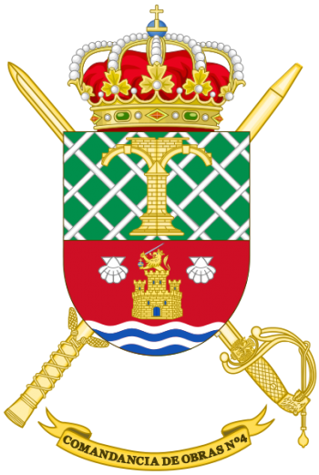 Coat of arms (crest) of the 4th Construction Command, Spanish Army
