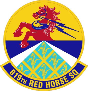 Coat of arms (crest) of the 819th RED HORSE Squadron, US Air Force