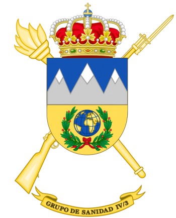 Coat of arms (crest) of the IV-3rd Army Health Services Group, Spanish Army