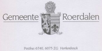 Wapen van Roerdalen/Coat of arms (crest) of Roerdalen