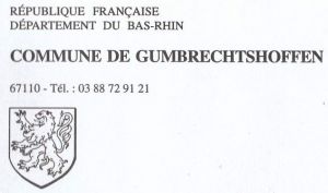Blason de Gumbrechtshoffen/Coat of arms (crest) of {{PAGENAME