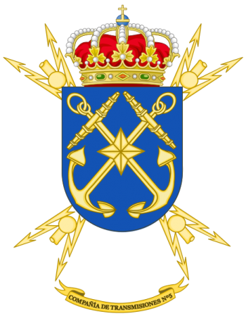 Coat of arms (crest) of the Signal Company No 5, Spanish Army