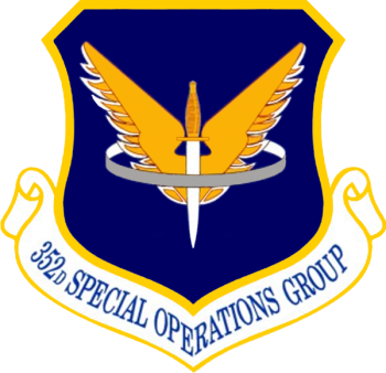 Coat of arms (crest) of the 352nd Special Operations Group, US Air Force