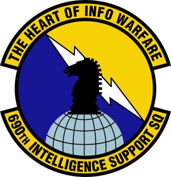 Coat of arms (crest) of the 690th Intelligence Support Squadron, US Air Force