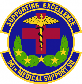 Coat of arms (crest) of the 96th Medical Support Squadron, US Air Force