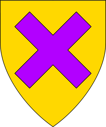 Heraldic glossary:Saltorel, or Saltire Couped