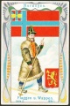 Arms, Flags and Folk Costume trade card Natrogat Norwegen