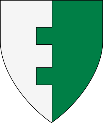 Heraldic glossary:Per Pale With Two Embattlements