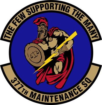 Coat of arms (crest) of the 377th Maintenance Squadron, US Air Force