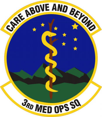 Coat of arms (crest) of the 3rd Medical Operations Squadron, US Air Force