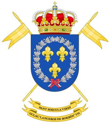 Coat of arms (crest) of the Light Armoured Cavalry Group Lanceros de Borbón I-11, Spanish Army