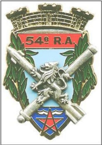Coat of arms (crest) of the 54th Artillery Regiment, French Army