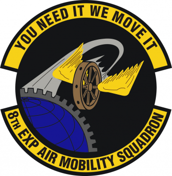 Coat of arms (crest) of the 8th Expeditionary Air Mobility Squadron, US Air Force