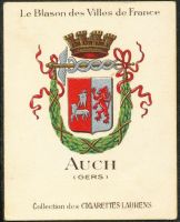 Blason de Auch/Arms (crest) of AuchThe arms on a tobacco card by Laurens