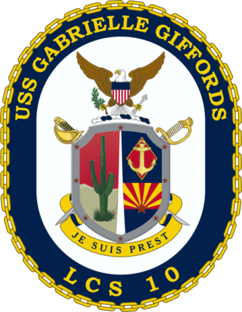 Coat of arms (crest) of the Littoral Combat Ship USS Gabrielle Giffords (LCS-10)