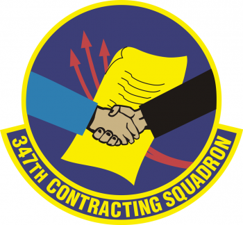Coat of arms (crest) of the 347th Contracting Squadron, US Air Force