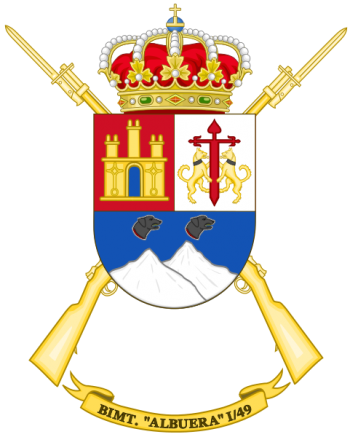 Coat of arms (crest) of the Motorized Infantry Battalion Albuera I-49, Spanish Army