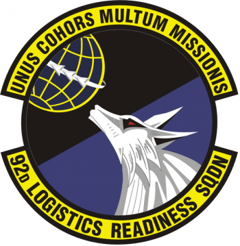 Coat of arms (crest) of the 92nd Logistics Readiness Squadron, US Air Force