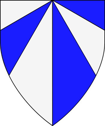 Heraldic glossary:Gyronny of 6 From Chief