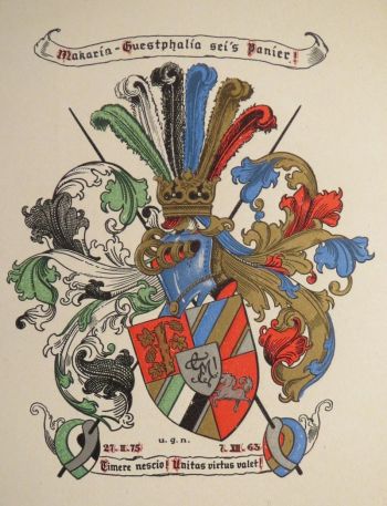 Wappen von Corps Makaria-Guestphalia zu Würzburg/Arms (crest) of Corps Makaria-Guestphalia zu Würzburg