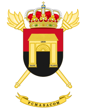 Coat of arms (crest) of the Air Defence, Coatal and Missile Systems Maintenance Park and Center, Spanish Army