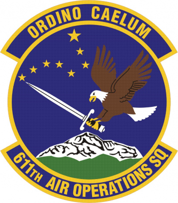 Coat of arms (crest) of the 611th Air Operations Squadron, US Air Force
