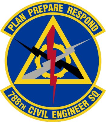 Coat of arms (crest) of the 788th Civil Engineer Squadron, US Air Force