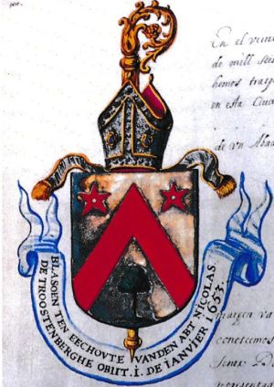 Arms (crest) of Nicolaas van Troostenberghe