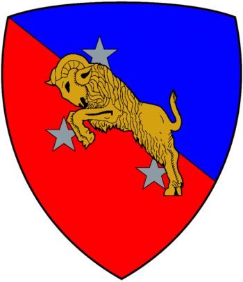 Coat of arms (crest) of the Armoured Brigade Mameli, Italian Army