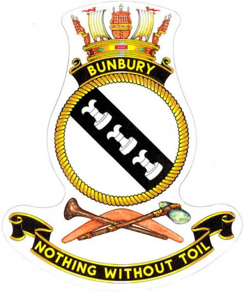 Coat of arms (crest) of the HMAS Bunbury, Royal Australian Navy