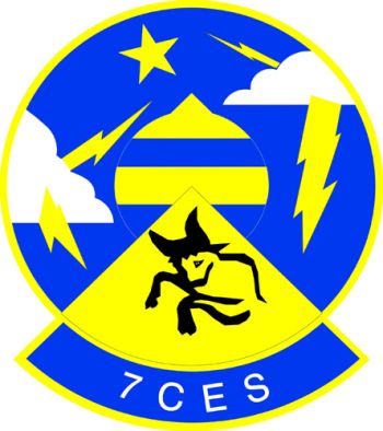 Coat of arms (crest) of the 7th Civil Engineer Squadron, US Air Force