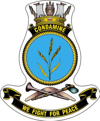 Coat of arms (crest) of the HMAS Condamine, Royal Australian Navy