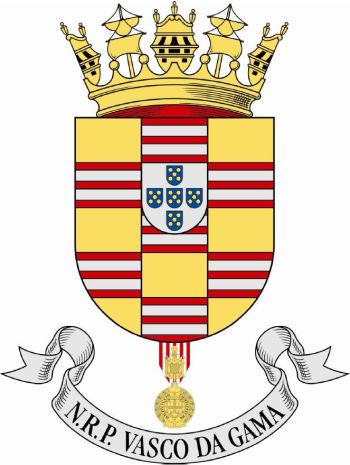 Coat of arms (crest) of the Frigate NRP Vasco da Gama, Portuguese Navy