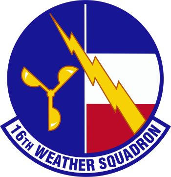 Coat of arms (crest) of the 16th Weather Squadron, US Air Force